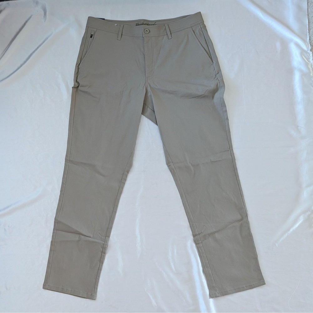 New Weatherproof Vintage Men's Straight Fit Tech Pants Tan 36x34 - Picture 2 of 8